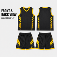 Seragam Basket Polos Pola Heksagonal Kustom, Seragam Olahraga untuk Liga Basket Logo Tim Kustom Pesanan Grosir
