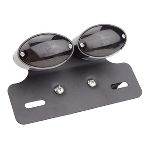 GOOFIT хромированная мотоциклетная двойная лампа кошачий глаз задний тормозной индикатор со встроенными поворотниками серая резервная лампа - Product Image 3