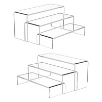 Support de présentation en acrylique transparent en forme de U à plusieurs niveaux pour cupcakes et desserts