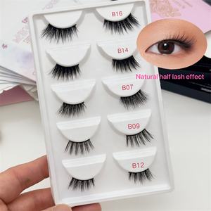 Самые Популярные Угловые полукороткие ресницы искусственная норка 3d ресницы с индивидуальной упаковкой половинки ресниц - Product Image 1