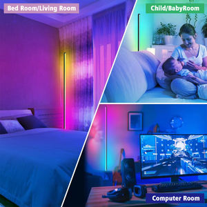 RGB intelligente moderno e minimalista lampada da terra Smart Home luce d'angolo per il soggiorno verticale atmosfera di illuminazione - Product Image 5