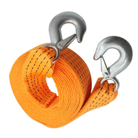 Sangle de remorquage avec crochets de sécurité, sangle de remorquage de véhicule d'urgence robuste, sangle de récupération renforcée en polyester, corde de remorquage
