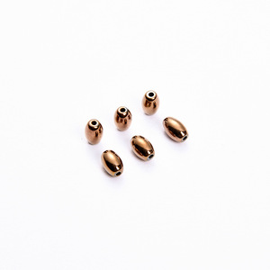 Pierres précieuses brutes naturelles 3*5mm 4*6mm perles d'hématite tambour en bronze mat prêt à expédier - Product Image 4