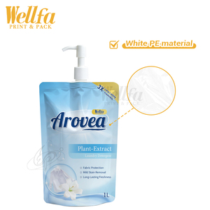 Sacchetti Doypack Personalizzati OEM con Beccuccio per Detersivo <span class=keywords><strong>Liquido</strong></span>, 800ml 1L, in PE Bianco ad Alta Barriera, Sacchetto Stand-up con Beccuccio - Product Image 6