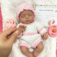 Poupée Reborn réaliste endormie, physiquement correcte et anatomiquement précise, jouet interactif pour tout-petits de 12 pouces avec sucette