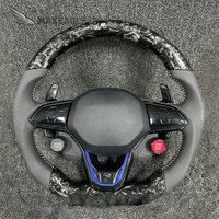 Volant sport à fond plat en fibre de carbone forgée pour Volkswagen Golf 7 8 Magotan Tiguan Passat Modification
