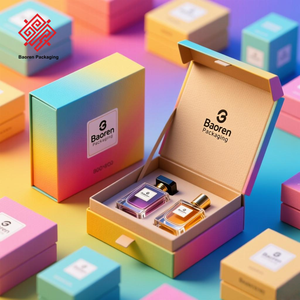 Baoren Petite boîte de papier cadeau de parfum fantaisie magnétique recyclable pour emballage de boîte de vaporisateur de parfum pour femmes de 30ML 50ML - Product Image 3