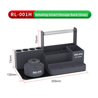 Boîte de rangement pour tournevis de téléphone portable RL-001H, organiseur d'accessoires, support de rangement multifonctionnel rotatif en plastique 60L