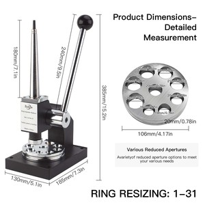 Máquina Reductora <span class=keywords><strong>de</strong></span> Anillos Auble, Herramientas para Hacer <span class=keywords><strong>Joyas</strong></span> <span class=keywords><strong>de</strong></span> Oro y Plata, Ensanchador <span class=keywords><strong>de</strong></span> Anillos, Ajustador <span class=keywords><strong>de</strong></span> Talla, Equipo <span class=keywords><strong>de</strong></span> Estiramiento, DIY - Product Image 2