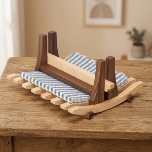 B.S. INTERNATIONAL Porte-serviettes en bois de style américain élégant, imperméable, fait main, léger, écologique, multi-usage pour table - Product Image 1