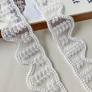 Tùy chỉnh guipure 3D hoa ren TRIM hóa chất biên giới ren cắt tỉa Hoa thêu ren TRIM sequin ngọc trai trang trí ren TRIM - Product Image 6