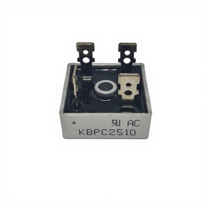 Rectificador de puente monofásico KBPC2510 1000V 25A, encapsulado DIP4 de montaje a través de orificio - Product Image 1