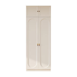 Armoire étroite de couleur crème pour l'entrée du salon, armoire de présentation multifonctionnelle en verre pour le couloir - Product Image 2