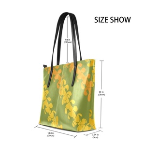 Bolso de Mujer Puakenikeni, de Lujo, en Cuero PU, Gran Capacidad, Bolso de Hombro, Bolso de Mano para Compras, Estilo Hawaiano 2024 - Product Image 2