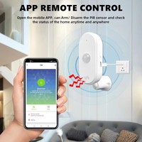 Tuya Smart Home PIR Sensor Anti Theft Infrared Motion Sensor Tuya WIFI PIR Detector with 80db Alarm Sound Home Factory Security