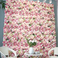 Mur de fleurs artificielles en plastique personnalisé pour la décoration d'Halloween, toucher naturel, haute qualité, utilisation intérieure/extérieure