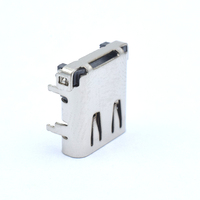 Konektor USB C Wanita 24 Pin, Konektor USB C Wanita Baris Depan, Masukkan Kaki dan Baris Belakang, DIP Kaki, Konektor SMD USB-Tipe C