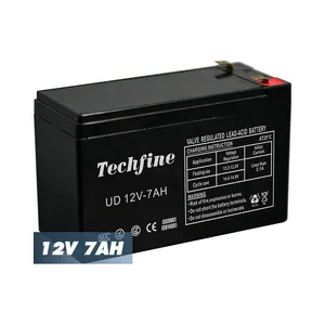 12V 7AH Techfine Baterai Surya Asam Timbal, Pemeliharaan Gratis Turun Sendiri 12V 7AH 9AH 12AH 17AH