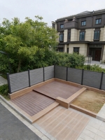 Kit complet de terrasse moderne en co-extrusion, composite bois-plastique (WPC) décoratif d'extérieur, gaufrage 3D, résistant à l'humidité