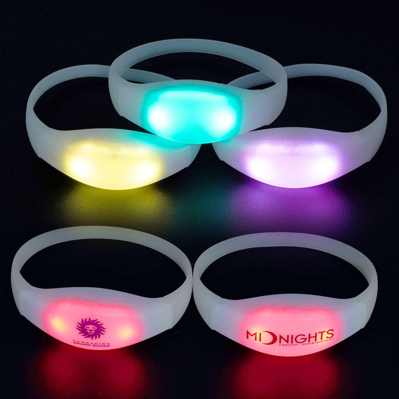 Promotion Led Music Band Voice Control Bracelet for Party Light According to Music Led Wristbands for Events