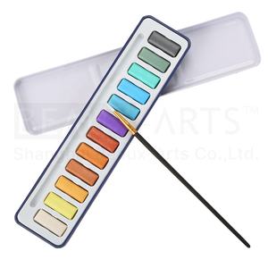 Juego de pintura profesional para pastel de acuarela, 12 colores, caja de hierro, pinturas de acuarela - Product Image 1