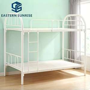 <span class=keywords><strong>Cama</strong></span> litera metálica resistente para adultos y niños, <span class=keywords><strong>cama</strong></span> <span class=keywords><strong>doble</strong></span> que ahorra espacio con barandillas de seguridad, litera superior individual - Product Image 2