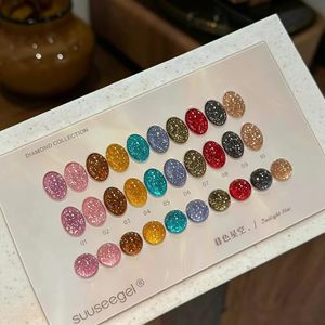 SUUSEEGEL Lot de 10 vernis gel effet diamant broyé automne-hiver, gel UV à paillettes haute densité, professionnel pour salon de manucure, vente en gros - Product Image 3
