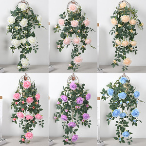 18 Nụ Hoa Hồng Nhân Tạo Treo Tường giỏ hoa đặt hoa lụa hiện đại kéo dài 3-5 năm phòng khách tốt nghiệp - Product Image 3