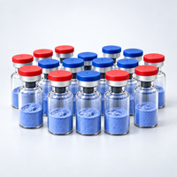 Poudre bleue de peptide de cuivre GHK-Cu de haute pureté 99% |   Matière première cosmétique anti-rides CAS 49557-75-7 pour les soins de la peau