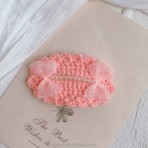 Mignon <span class=keywords><strong>rose</strong></span> cerise Crochet épingle à cheveux créative pour Halloween noël remise des diplômes saint valentin fête des mères nouvel an fête des pères - Product Image 4