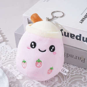 Muñeco de peluche colgante de 12 cm con forma de taza de té con leche, juguete de peluche Boba, llavero, regalo para niños, muñecos de peluche bonitos al por mayor - Product Image 6