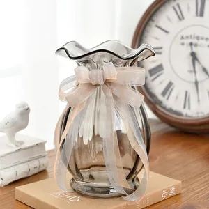 Factory Produced Wholesale Glass Flower Vase for Home Decor