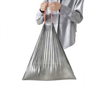 Sacs poubelles robustes à cordon de serrage en PEHD, perforés, en rouleau, faciles à déchirer, pour déchets de cuisine, fournisseur en gros - Product Image 3