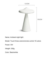 Lampe de table design Veilleuse tactile champignon chromée Lampe de table champignon portable