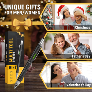 Bolígrafo Negro, Regalo Inteligente, Herramienta Multiusos 6 en 1, Herramienta Personalizada de Navidad, Herramienta de Bricolaje con Logotipo Personalizado, Muestra del Proveedor Original en Nuevo Diseño - Product Image 3