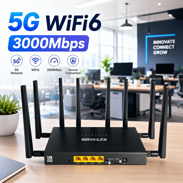 Modem 5g Router Wifi Sim Card  Dual SIM WiFi6 Wireless 5g Cpe Sim Router MU-MIMO & 360° Full Coverage 4g 5g Router with Sim Card