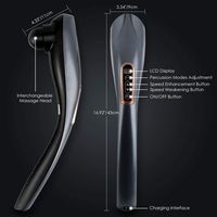 Pistolet de massage sans fil portable rechargeable, 15 niveaux de vitesse, contrôle de la minuterie pour un massage profond du corps entier