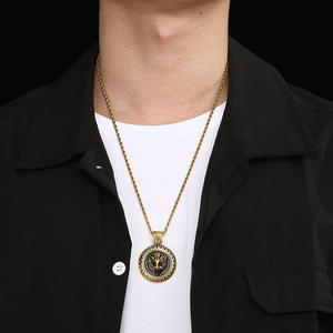 Collar de Moda con Colgante de León, <span class=keywords><strong>Rey</strong></span> de las Bestias, Estilo Punk Vintage Hip Hop, de Acero Inoxidable, para Hombre y Mujer, Venta al Por Mayor - Product Image 2