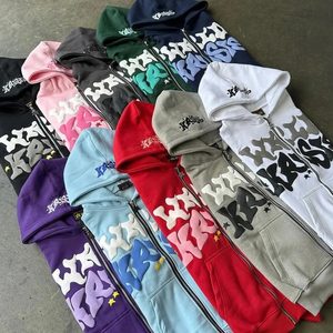Y2k Hoodies Hoodie <span class=keywords><strong>Grunge</strong></span> Graphic Zip up Hoodies Y2k Jacket Hip Hop Streetwear Sudaderas estéticas - Product Image 5