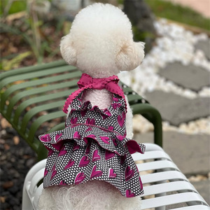 Alta Qualidade Médio Grande Respirável Bonito Coração Roxo Pet Dresses Small <span class=keywords><strong>Dog</strong></span> Clothes Fabricante Vestido para Cães - Product Image 3