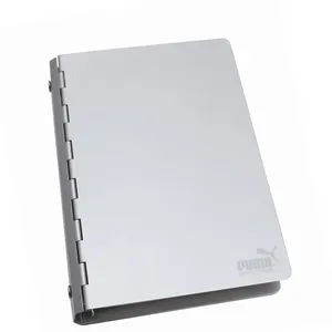 A5 penutup aluminium Folder papan klip logam dengan pengikat cincin