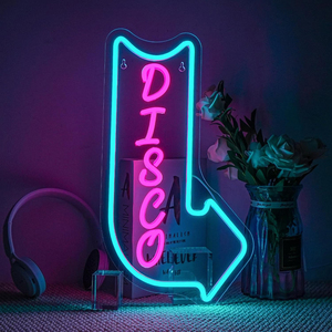 Enseigne néon LED en forme de flèche pour toilettes, décoration publicitaire murale pour hôtels et salles de bain avec USB/télécommande - Product Image 6