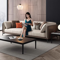 Canapé d'angle moderne en cuir italien, convertible en lit, avec éponge haute densité et base en acier inoxydable de luxe pour la maison et le bureau