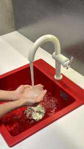 <span class=keywords><strong>Grifo</strong></span> de <span class=keywords><strong>cocina</strong></span> termostático OKIE monomando, ajustable, agua fría y caliente, grifos mezcladores de lavabo de latón, <span class=keywords><strong>manguera</strong></span> a prueba de salpicaduras para lavabo - Product Image 5