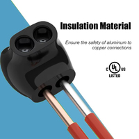   Connecteur de câblage isolé à 2 ports, entrée simple côté, avec vis hexagonale 3/16, pour fils de calibre 1/0-14 AWG CU9AL