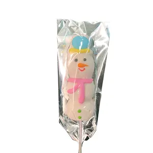 A forma di pupazzo di neve marshmallow cartone animato marshmallow dolce morbido marshmallow