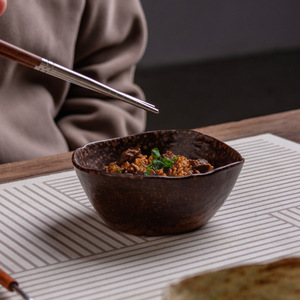 Plato de Condimentos Tradicional Japonés Hecho <span class=keywords><strong>a</strong></span> <span class=keywords><strong>Mano</strong></span>, Tazón Redondo de Cerámica Creativo, Artículos de Cocina, Vajilla de Cerámica Rústica - Product Image 4