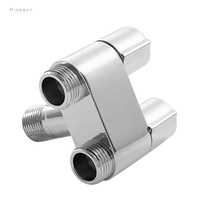 PINEBAY Ventes Flash Robinet WC double angle personnalisable en laiton pour bidet à haute pression avec contrôle du débit d'eau