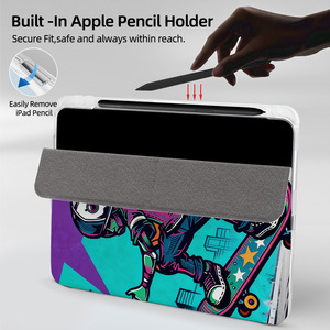 Housse pour iPad en cuir PU antichoc avec support pliable et porte-crayon pour iPad Air <span class=keywords><strong>6</strong></span> 7 Air 5 Pro 4 Vente en gros personnalisée - Product Image 3