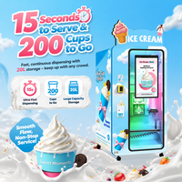 Distributeur automatique de crème glacée molle en gros, robotisé, rentable, avec SDK, code QR, carte de crédit et conformité ADA